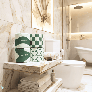 Toilet paper 1-pack | Fresh and Fancy rolls checkered