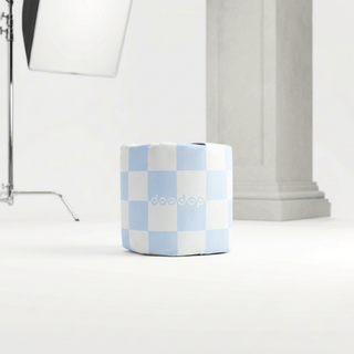 Toilet Paper 1-pack | Blue Fluffy Marshmallow Cloud Roll | Checked